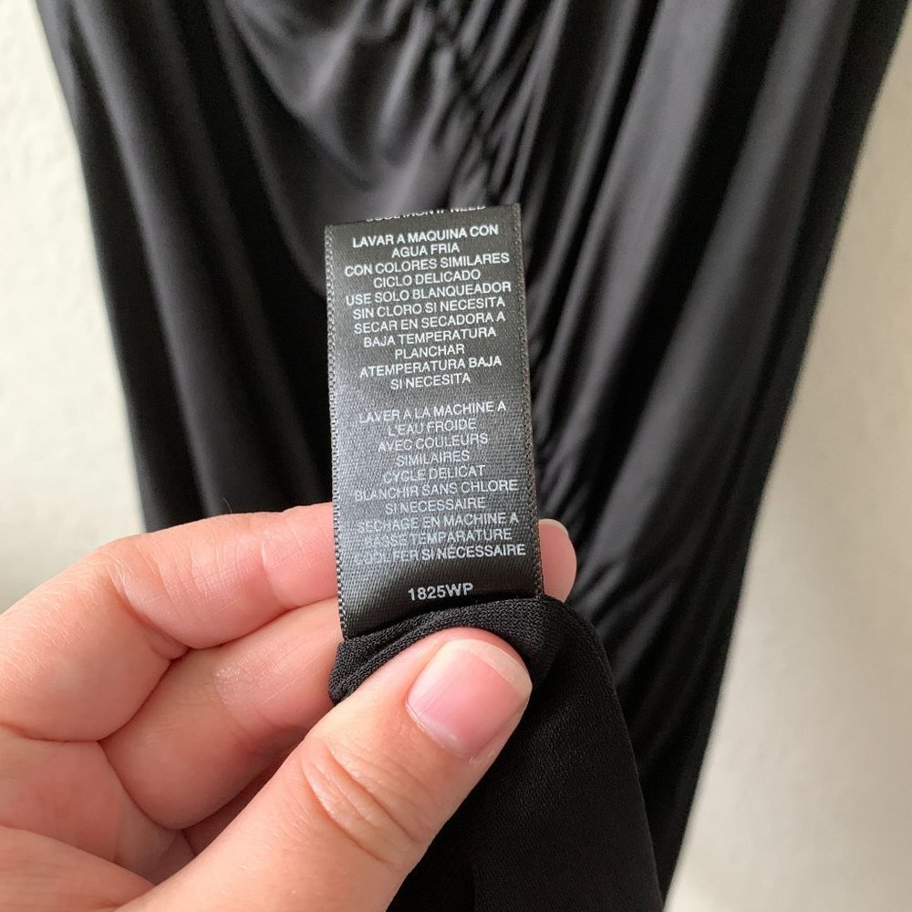 WAYF Rigby Ruched Midi Dress in Black - Picture 8 of 11